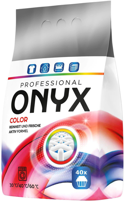 Detergjent pluhur Onyx Professional Color, 2.4 kg, 40 larje, për rroba me ngjyra