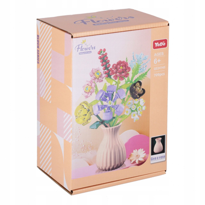 Set blloqe ndërtimi Mega Creative Flowers, 709 pjesë, shumëngjyrëshe
