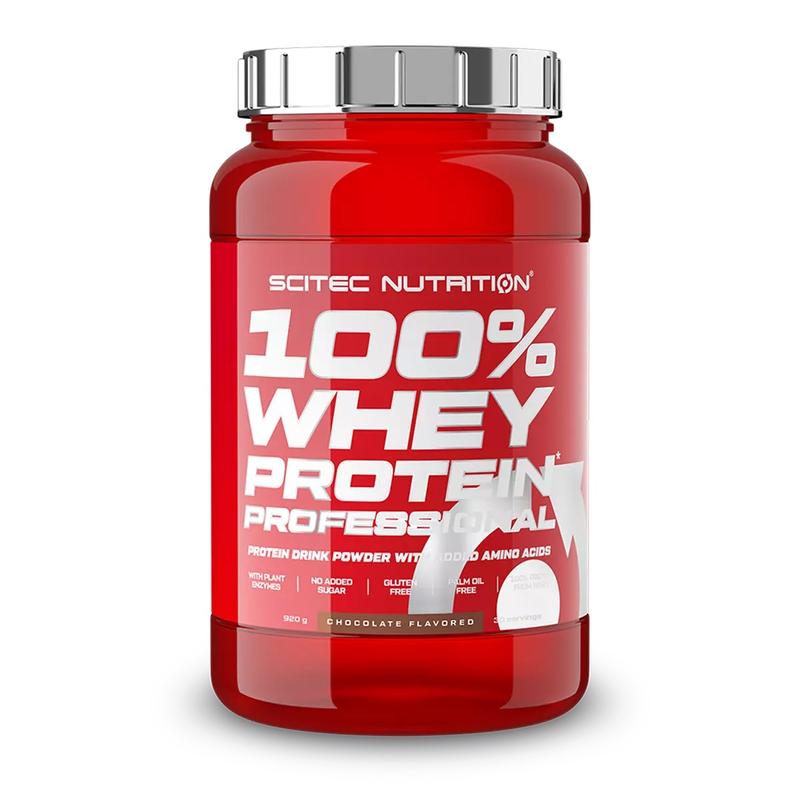 Proteinë Scitec Nutrition 100% Whey Protein Professional, chocolate, 920g
