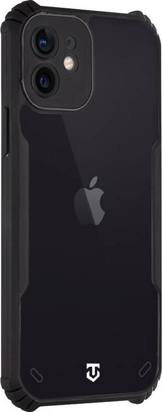 Mbulesë telefoni Tactical Quantum Stealth Cover për Apple iPhone 12, TPU, transparente me detaje të zeza