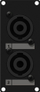 Modul audio Caymon CASY142/B, 2x konektorë NL4MP SpeakON, çelik i zi
