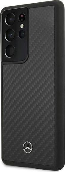 Kuti mbrojtëse Mercedes MEHCS21LRCABK, për Samsung Galaxy S21 Ultra, karbon, e zezë