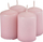 Миризливи свеќи Homea Zest of Scented Candles Cherry Blossom Pillars, сет, мирис на цвет од цреша, розова