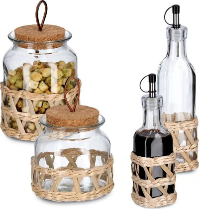 Shishe dozatore për vaj ose uthull Zeller Boho, 150 ml, qelq transparente