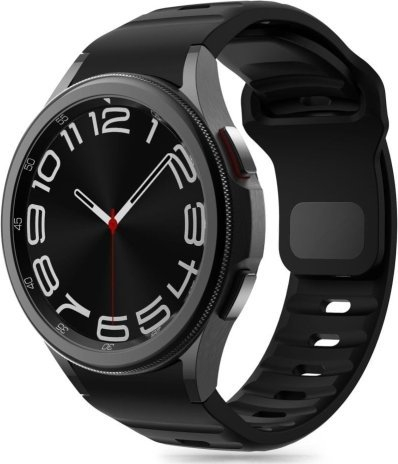 Rrip silikoni Tech-Protect Silicone Line për Samsung Galaxy Watch 4 5 5 Pro 6 7 FE, 40-47mm, i zi