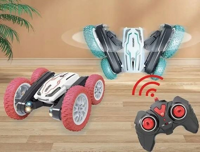 Makina me telekomandë Stunt 360, për çdo lloj terreni, e kuqe