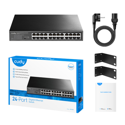 Switch rrjeti Cudy GS1024, 24 porta Gigabit, 10/100/1000 Mbps, i zi