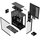 Kuti PC MODECOM Volcano Stellar Plus ARGB, mid tower, 8 ftohës 120mm, e zezë
