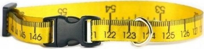 Qafore për qen Matteo Collar Tape Measure, 15mm, 24-40cm, e verdhë