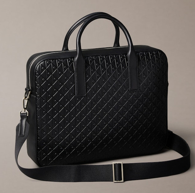 Çantë laptopi Calvin Klein Embossed Monogram Logo Commuter, 13", për meshkuj, e zezë