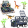 Set lodër Trifox Car Cage with Dinosaurs MIX, me dinosaurë, shumëngjyrësh