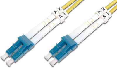 Kabllo me fibra optike Digitus (DK-2933-03), LC/LC, 3m, e bardhë