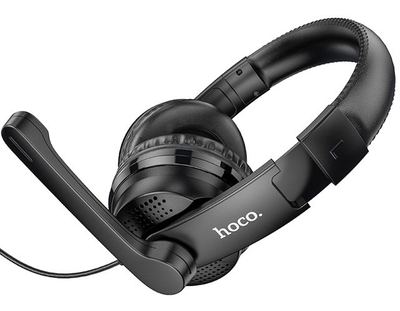 Kufje me kabllo HOCO W103, Hi Fi, over the head, të zeza