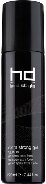 Спреј гел за коса FarmaVita HD Life Style Extra Strong, многу силно фиксирање, 220 ml, црн
