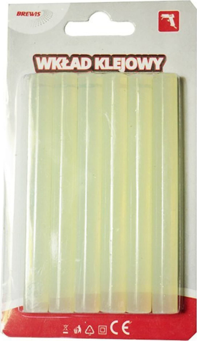 Shufra ngjitëse Brewis Transparent Glue Stick, 10mm, set me 6 copë, transparente