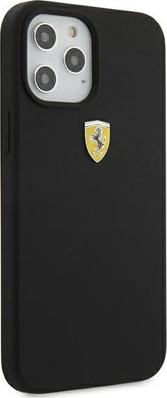 Maskë telefoni Ferrari On Track Silicone FESSIHCP12LBK për iPhone 12 Pro Max 6.7", hardcase, e zezë