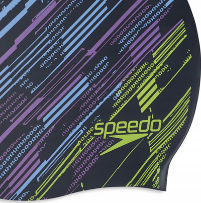 Kapelë noti Speedo Adult Reversible Moulded Silicone, silikoni, e zezë e kaltër