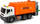 Kamjon lodër plehrash ToyStar Garbage Truck, me drita e zë, me kontejner ngritës, portokalli