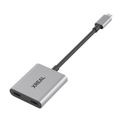Adapter energjie XREAL HUB, 45W, USB C 1080p 120Hz, gri e errët