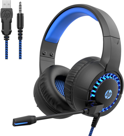 Kufje gaming HP, stereo me mikrofon, me tel 2m, ngjyrë e zezë