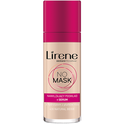 Krem pudër Lirene No Mask Fluid Serum, 430 Natural Beige, 30 ml