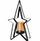 Mbajtës qiriu Mica Decorations Star, metal, 31.5cm, për zbukurim Krishtlindjesh