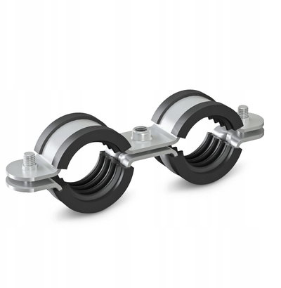 Mbajtëse tubash double clamp me tiple, 1/2" 20-23mm, metalike