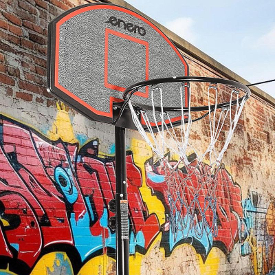 Kosh basketbolli për kalamaj Vizari Junior, i rregullueshëm 1.6-2.2 m, me bazë portative, i zi