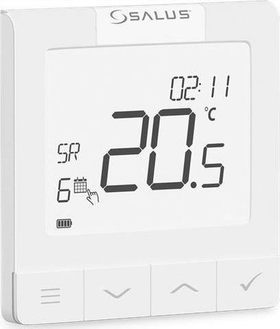 Termostat muror Salus Ultra-thin, OpenTherm, 230V, i bardhë