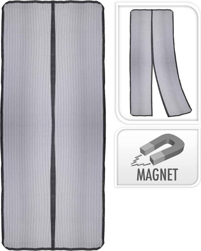 Rrjetë magnetike kundra insekteve ProGarden, për derë 220x100cm, mbyllje me magnet, e zezë