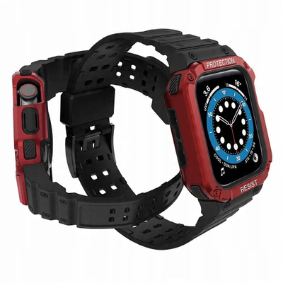 Rrip ore me mbrojtëse Hurtel për Apple Watch 7 SE, 41 40 38 mm, TPU, i zi