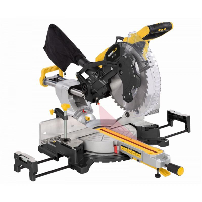 Sharrë prerëse me kënd PowerPlus POWX075750DB, 2200W, disk 305mm, gri e verdhë