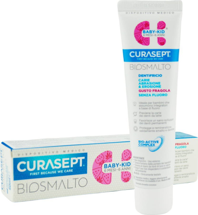 Паста за заби Curasept Biosmalto Baby Kid, 6 месеци до 6 години, 50 ml, нане