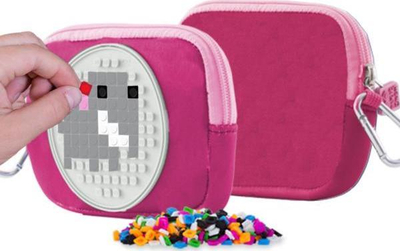 Çantë kozmetike Cass Film Zipper Pouch Purple Glow Panel, me zinxhir, panel ndriçues, vjollcë