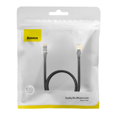 Kabllo rrjeti Baseus Cat7 RJ45, 1m, Gigabit, e zezë