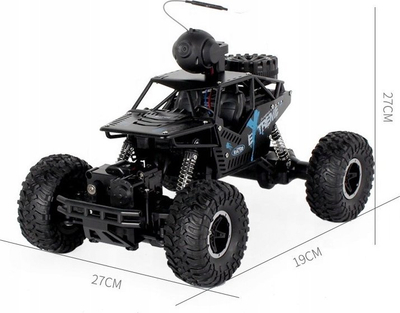 Makina me komandë R/C off-road Xtreme, me kamerë HD, shkallë 1:16, e zezë