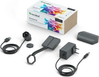 Kamerë smart Nanoleaf 4D TV Screen Mirror Kit, për me komanduar dritat Nanoleaf, me kapak privatësie, e zezë