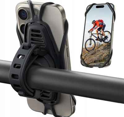 Mbajtëse telefoni për biçikletë Joyroom JR-ZS382, universale 4.0-7.0", rrotullim 360°, e zezë