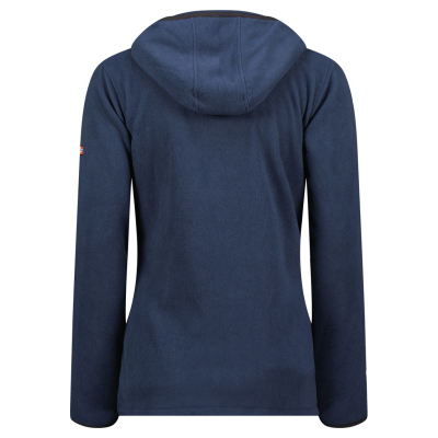 Bluza fleece për femra Geographical Norway UNICIA LADY 224, me zinxhir, e zezë