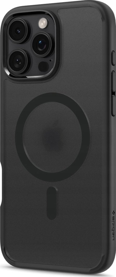 Mbulesë Spigen Ultra Hybrid MagSafe për iPhone 16 Pro, transparente, buzë të zeza