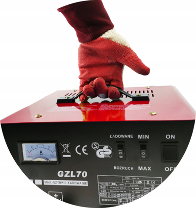 Karikues baterie GYS 024496, 6V 12V, 3A, i kuq