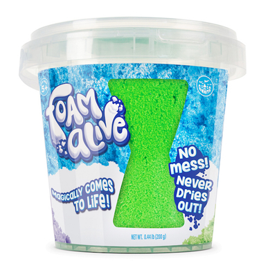 Lodër me shkumë senzoriale Play Visions Foam Alive, kovë 200g, jeshile