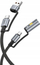 Kabllo Hoco All in one USB A Type C në Type C, 60W 3A, 1.2m, gri