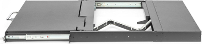 Konsolë KVM Digitus DN-91617, LCD 17" HD, 1 port VGA, tastierë gjermane, e zezë