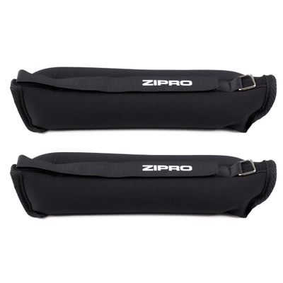 Тегови за зглобови ZIPRO, сет 2x2kg, со прилагодлив ремен, црни