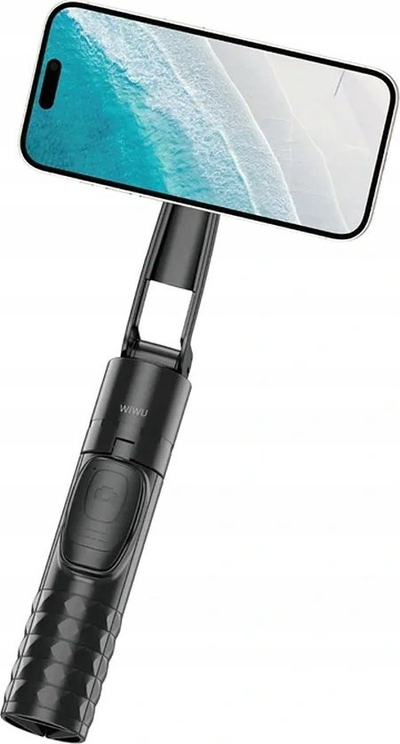 Selfie stick WiWU WI-SE014, magnetik, me pult Bluetooth, ngjyrë e zezë