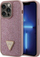 Husë telefoni Guess GUHCP14LHDGTPP për iPhone 14 Pro, hardcase me rhinestone, rozë