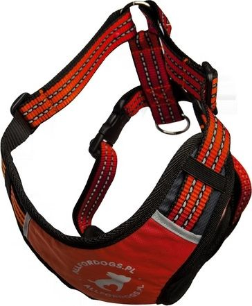 Каиш за куче за спорт All For Dogs, големина XS, 34-54cm, црвен