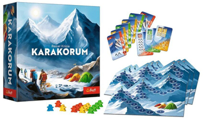 Lojë tavoline familjare Karakorum, me strategji, për 2‑6 lojtarë, shumëngjyrëshe