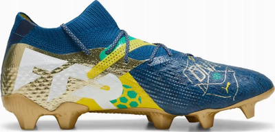 Këpucë futbolli Puma Future 7 Ultimate FG, FUZIONFIT360, kramponë për fusha me bar të fortë, blu